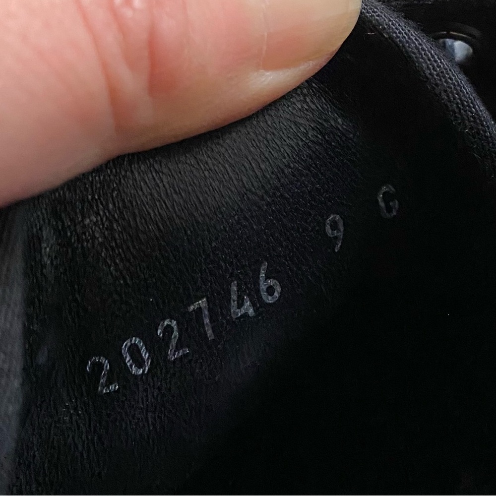 $985 Gucci Made in Italy Black Leather Suede Low Top Men's Sneakers Size 9 - Picture 11 of 12